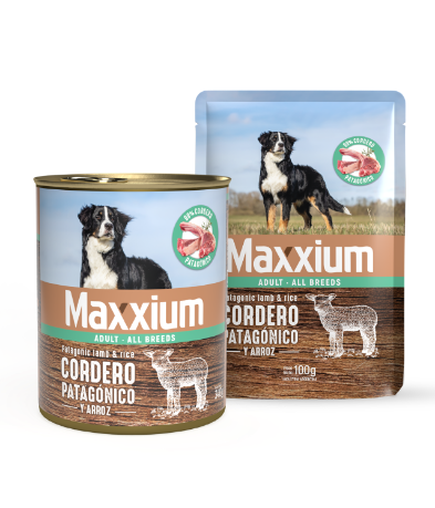 MAXXIUM Perro Adulto Cordero y arroz Alimento Húmedo lata x 340 grs.